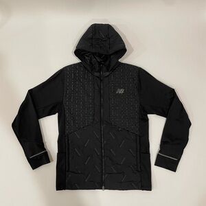 New Balance Men’s Black Hooded Quilted Performance Jacket